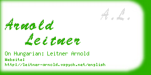 arnold leitner business card